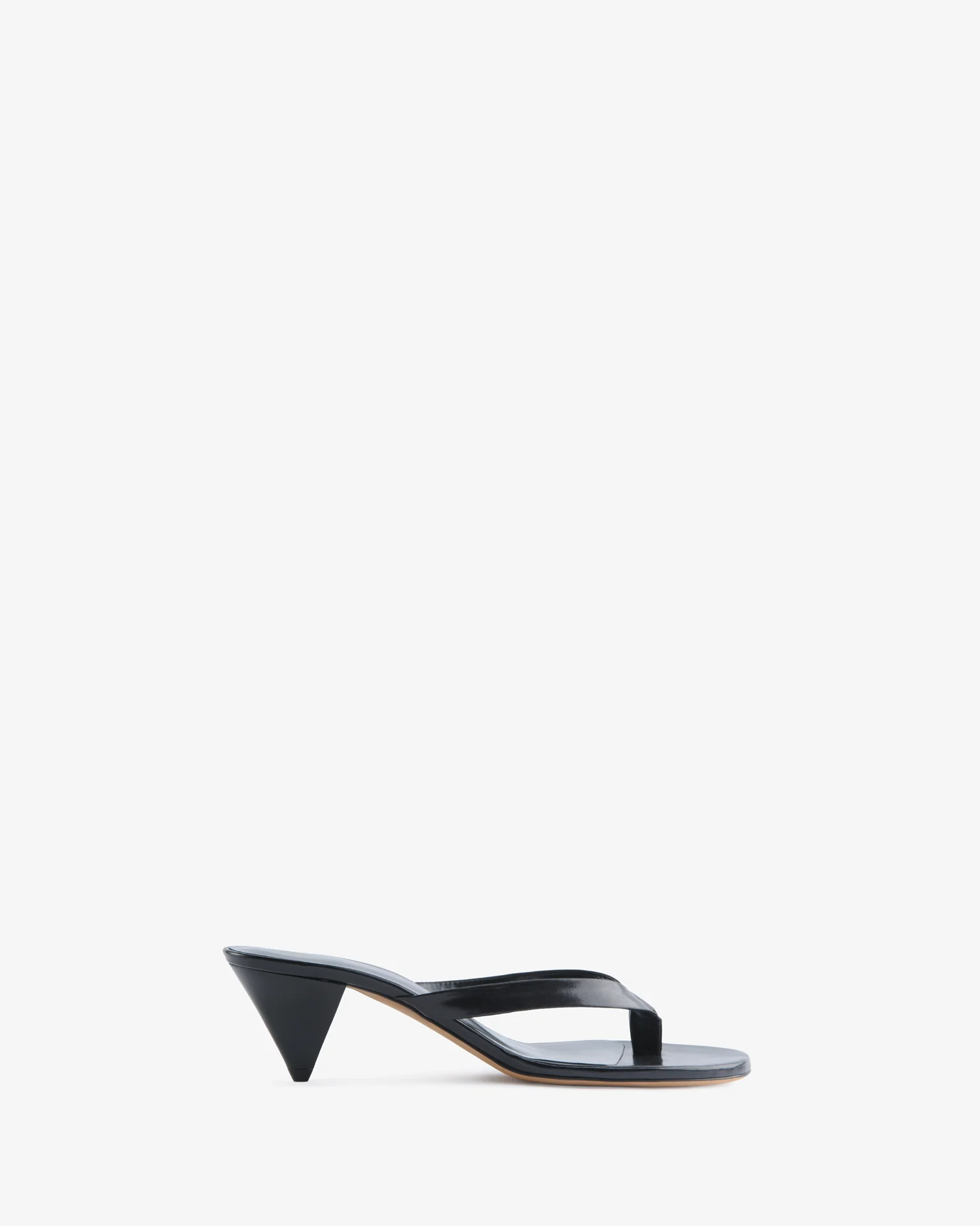Rooty Sandal Black Leather