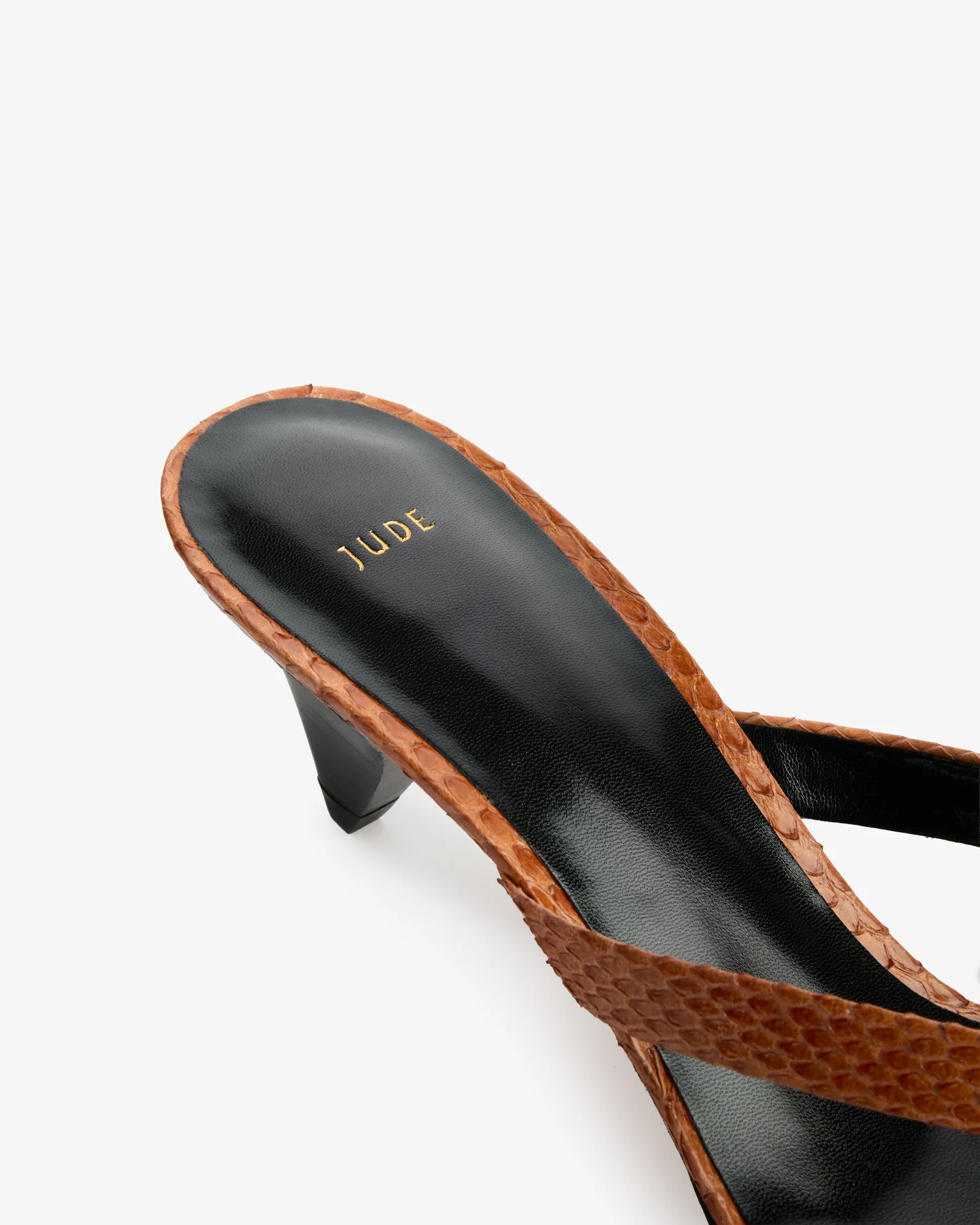 Rooty Sandal Tan Python Leather - Image 6