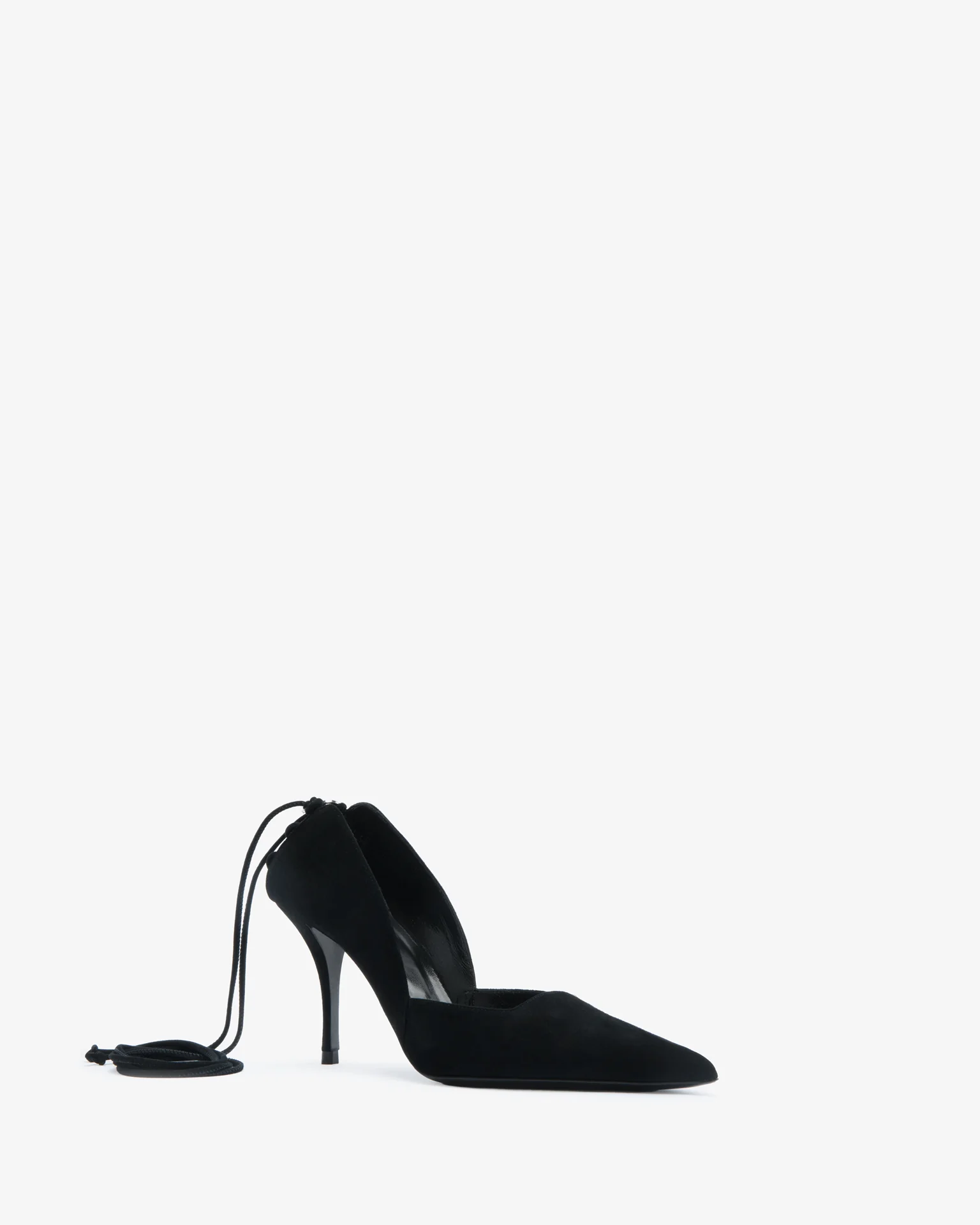 Scoop Pump Black Suede Leather - Image 3