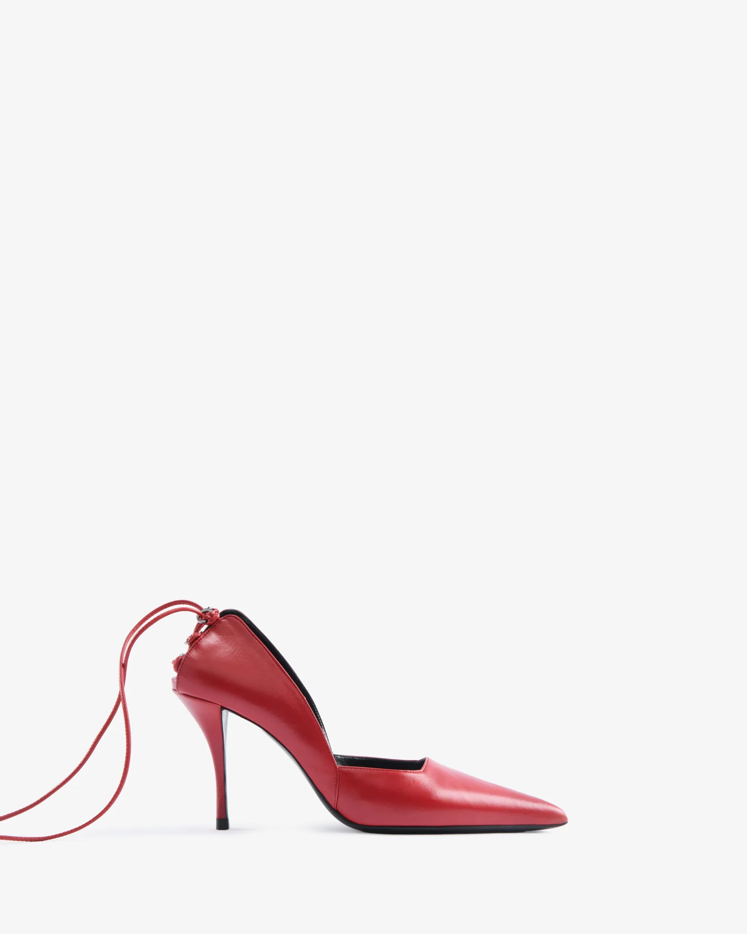 Scoop Pump Red Leather