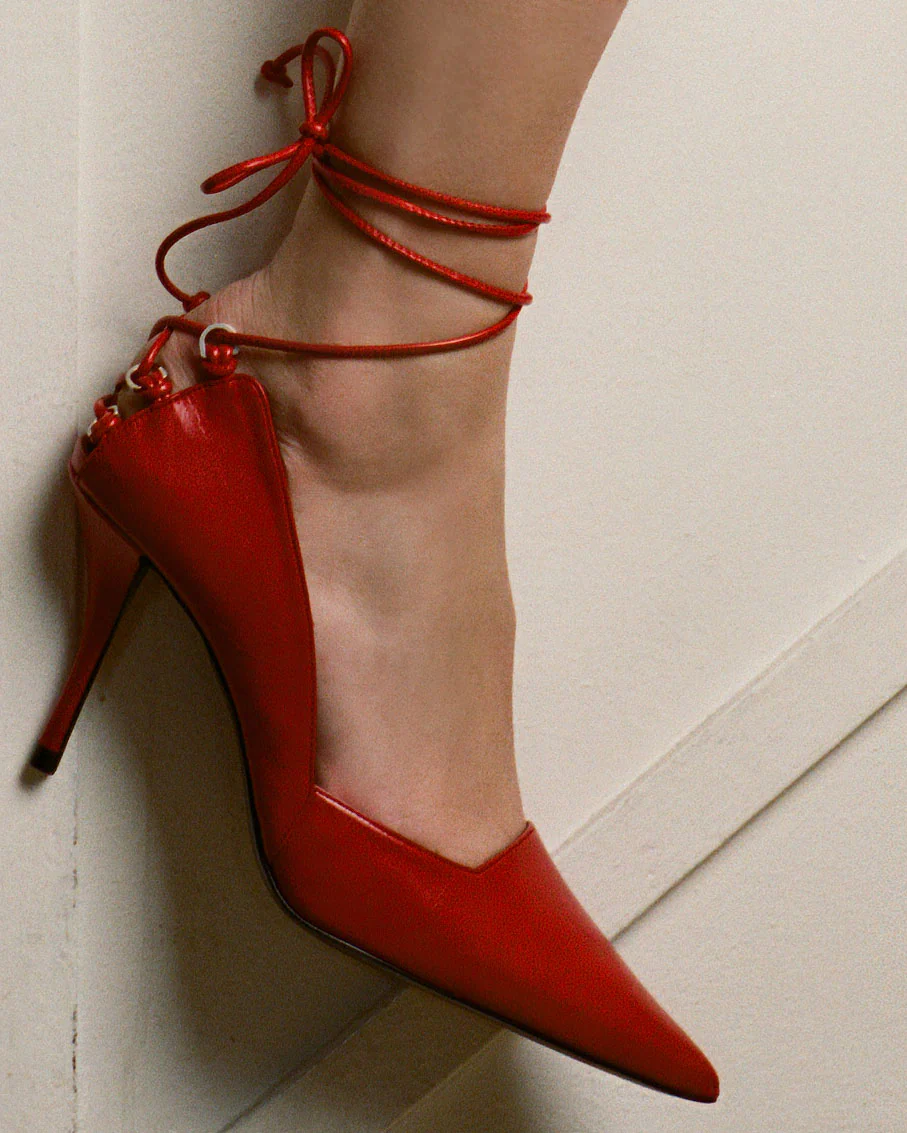 Scoop Pump Red Leather - Image 2