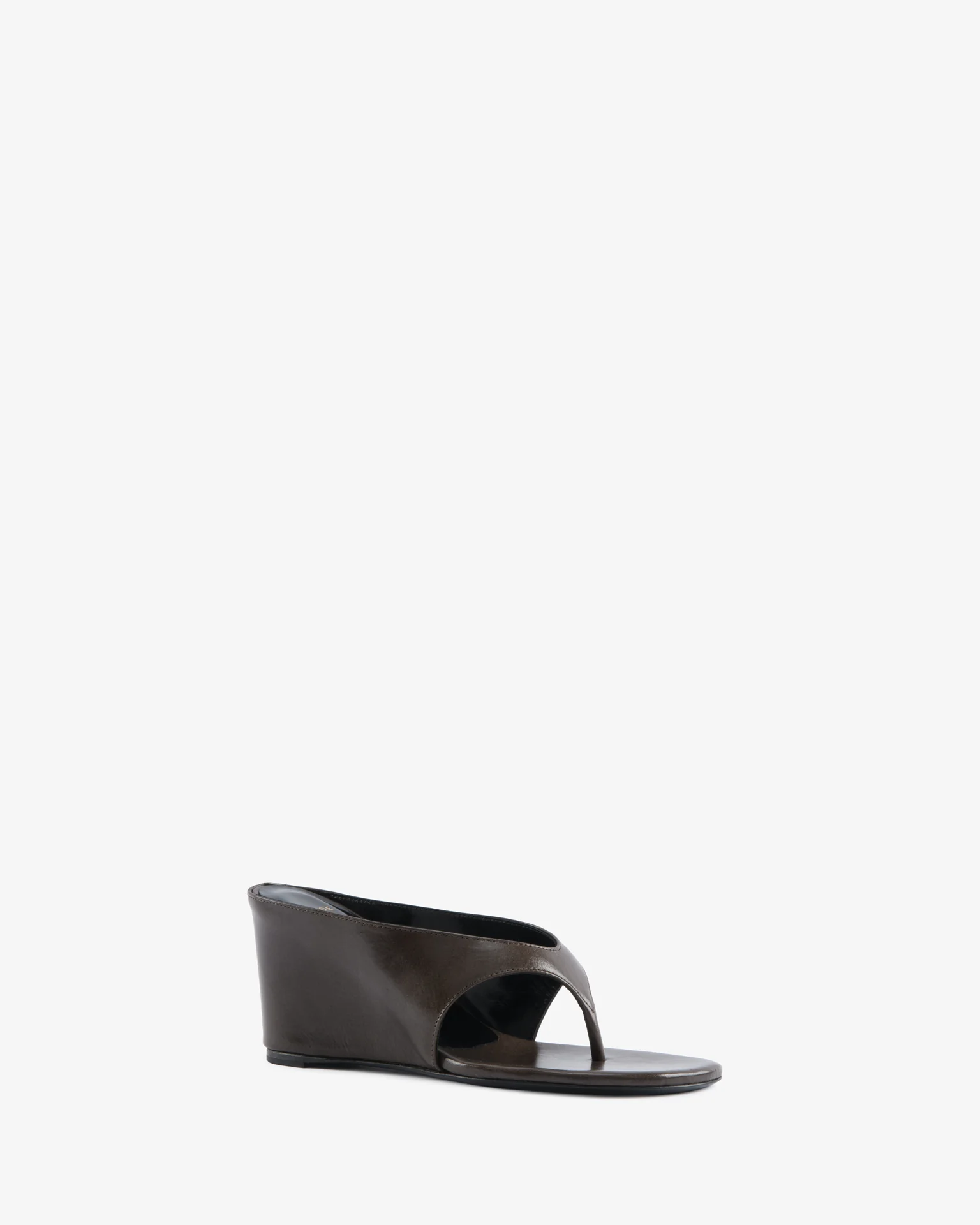 Yaga Wedge Sandal Mocha Leather - Image 3